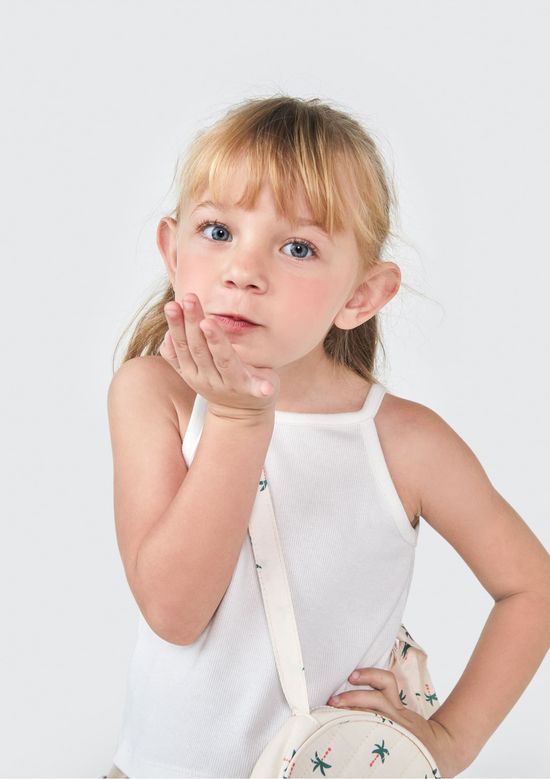 Foto do produto: Regata Infantil Menina Em Ribana - Off white