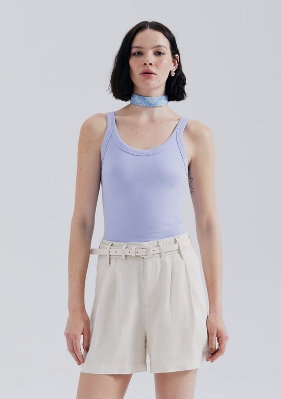 Foto do produto: Regata Básica Feminina Slim Rib - Lilás