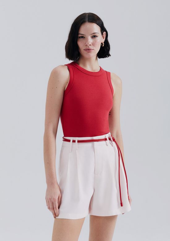 Foto do produto: Regata Básica Feminina Slim Neck - Vermelho