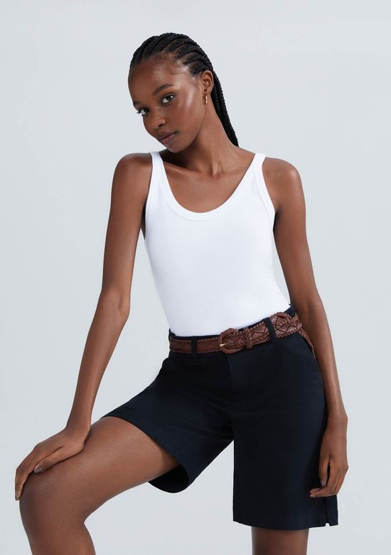 Foto do produto: Regata Básica Feminina Slim Rib - Branco