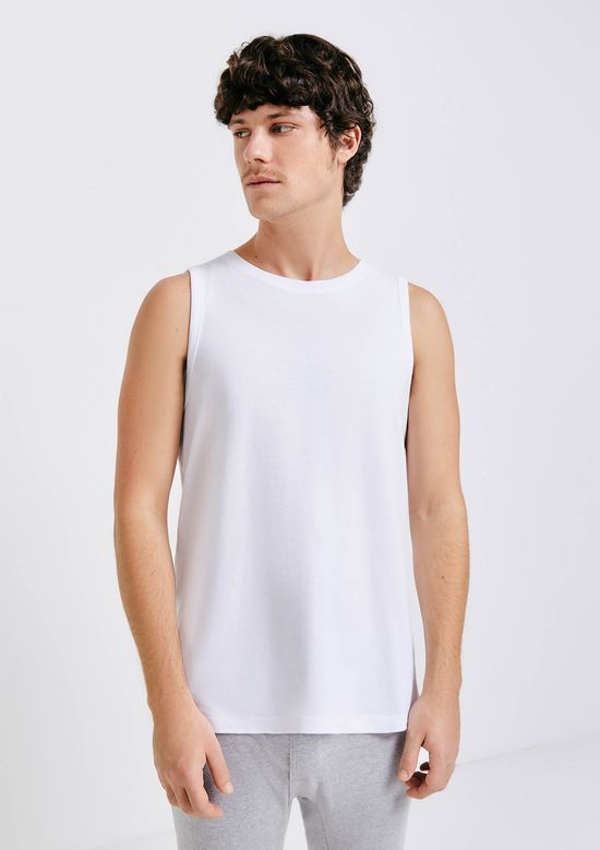 Foto do produto: Regata Básica Masculina Alças Largas - Branco
