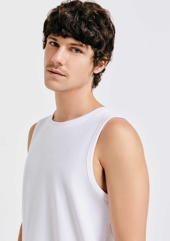 Foto do produto: Regata Básica Masculina Alças Largas - Branco