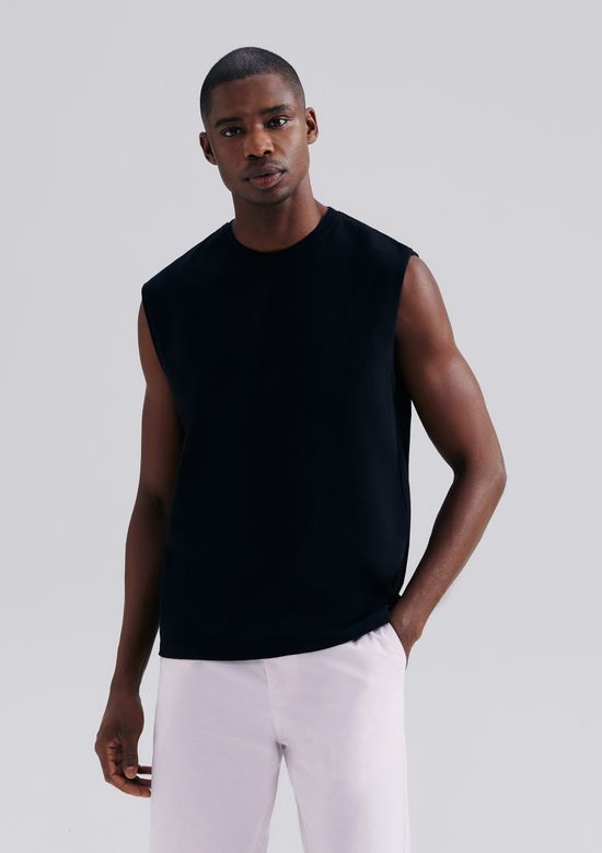 Foto do produto: Regata Masculina Comfort Alças Largas Super Cotton - Preto