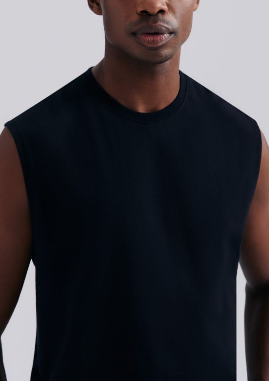 Foto do produto: Regata Masculina Comfort Alças Largas Super Cotton - Preto