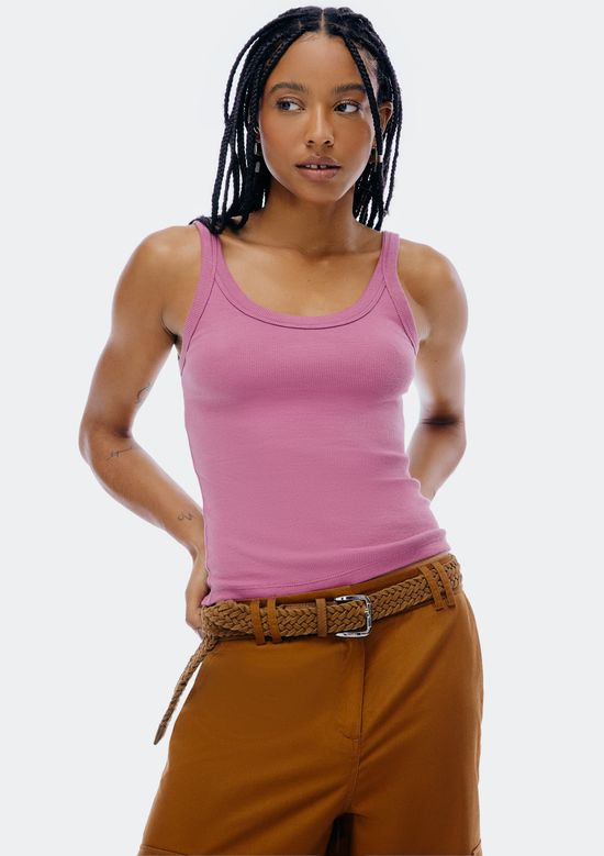 Foto do produto: Regata Básica Feminina Slim Rib - Lilás