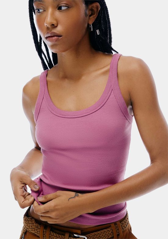 Foto do produto: Regata Básica Feminina Slim Rib - Lilás