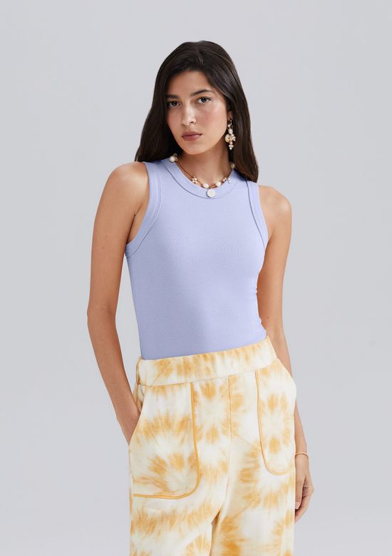Foto do produto: Regata Básica Feminina Slim Neck - Lilás