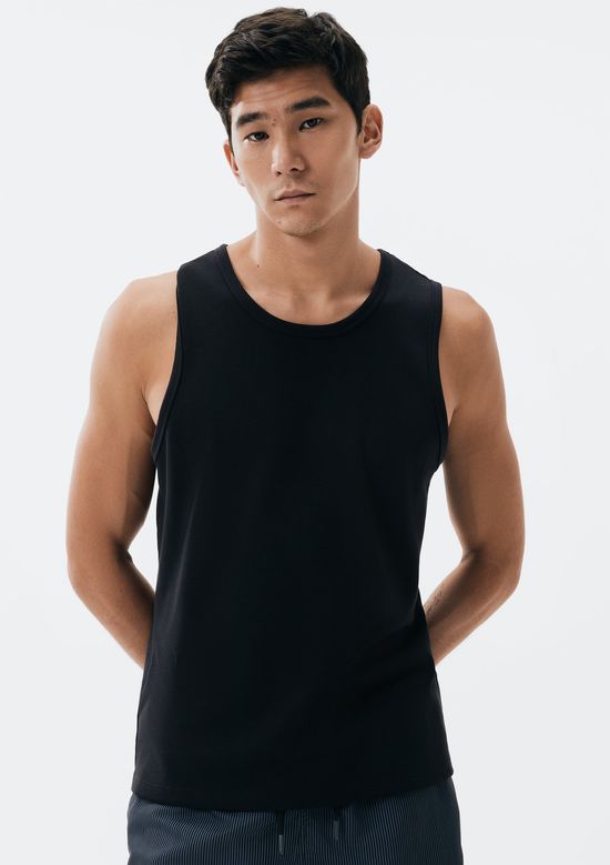 Foto do produto: Regata Masculina Em Algodão Peruano - Preto
