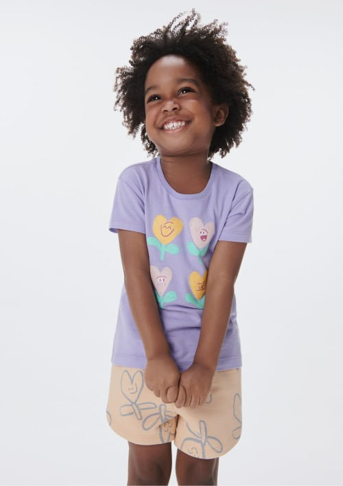 Foto do produto: Shorts Infantil Menina Toddler Estampado - Bege