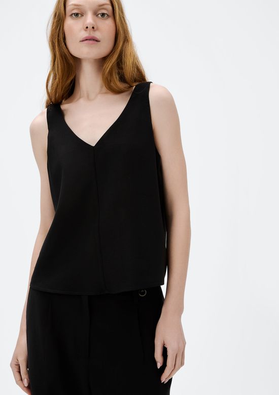 Foto do produto: Regata Feminina Decote V Peachtouch - Preto