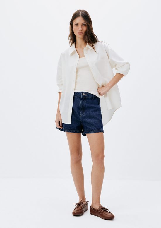 Foto do produto: Shorts Feminino Jeans Cintura Média - Azul