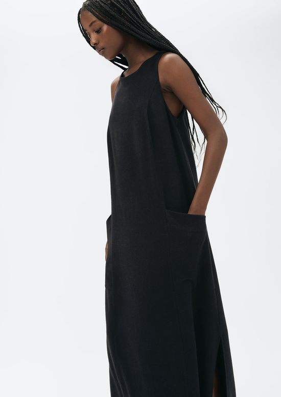 Foto do produto: Vestido Midi Em Viscolinho - Preto