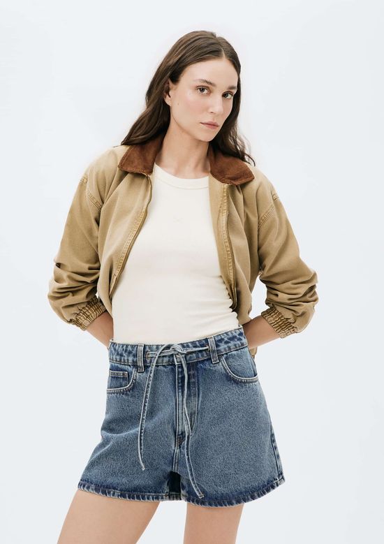 Foto do produto: Shorts Jeans Feminino Cintura Média - Azul
