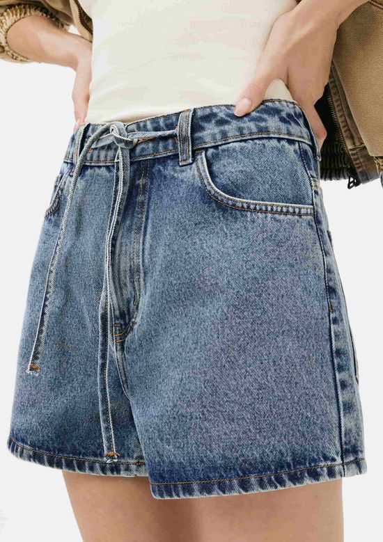 Foto do produto: Shorts Jeans Feminino Cintura Média - Azul