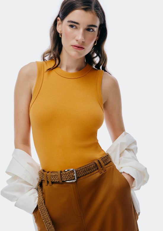 Foto do produto: Regata Básica Feminina Slim Neck - Laranja
