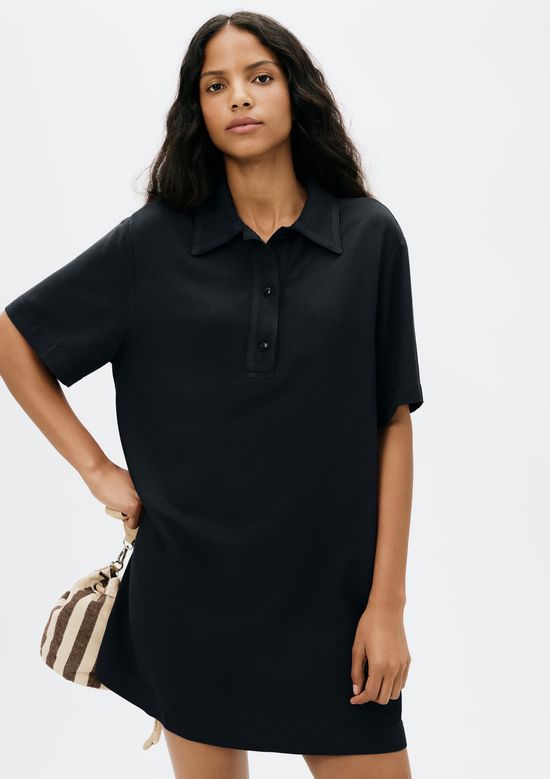 Foto do produto: Vestido Curto Polo Em Viscose Sarjada - Preto