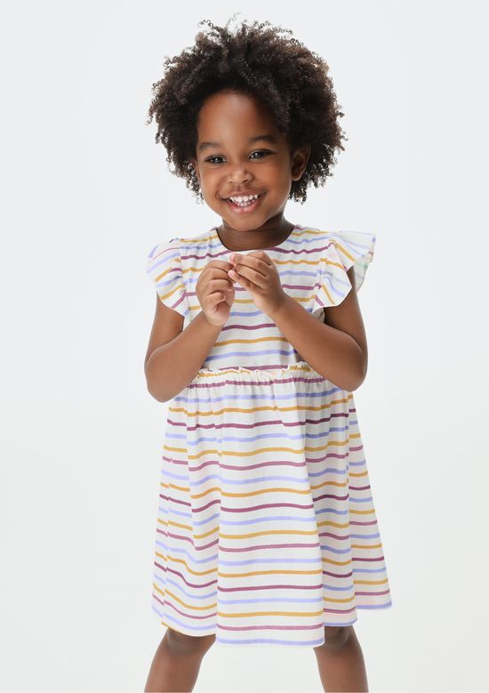 Foto do produto: Vestido Infantil Toddler Com Babado - Off white