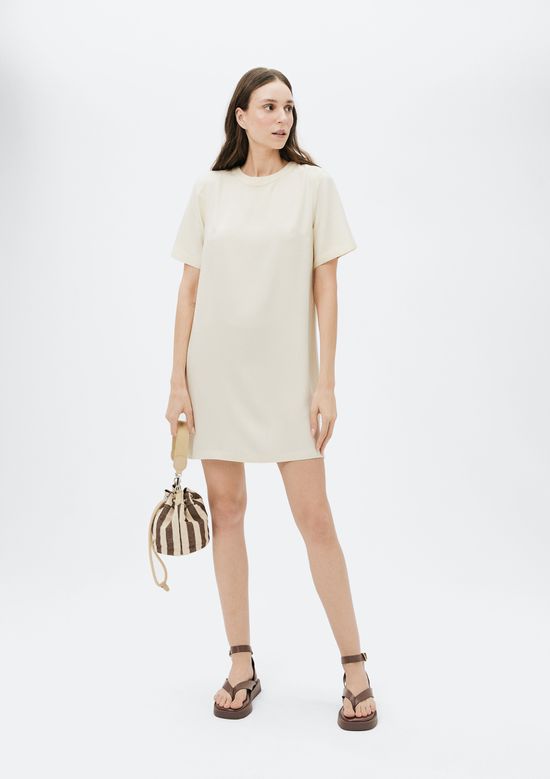 Foto do produto: Vestido Curto Em Viscose Creponada - Off white