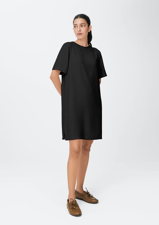 Foto do produto: Vestido Curto Em Viscose Creponada - Preto