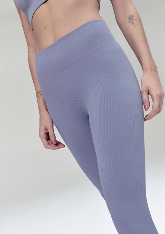 Foto do produto: Calça Legging Feminina Canelada Sem Costura - Roxo