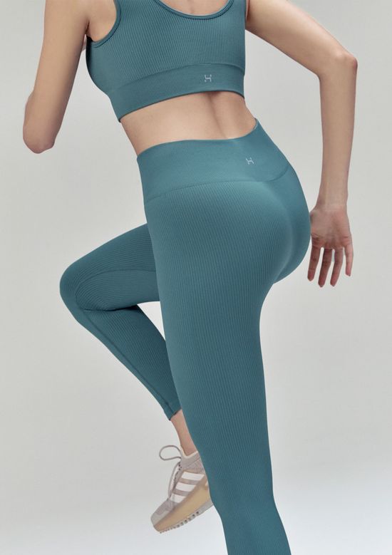 Foto do produto: Calça Legging Feminina Canelada Sem Costura - Verde
