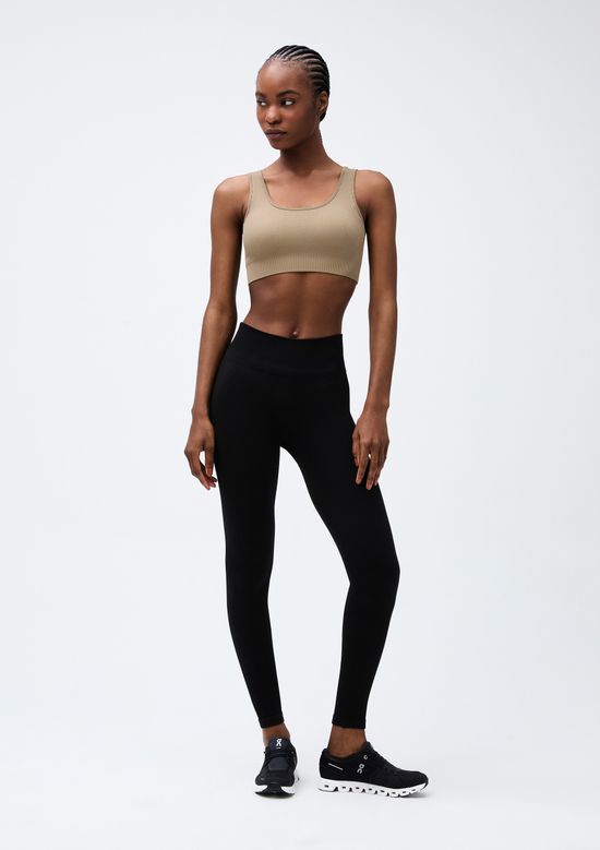 Foto do produto: Calça Legging Feminina Canelada Sem Costura - Preto