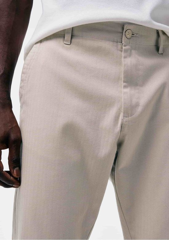 Foto do produto: Calça Masculina Reta Em Sarja Texturizada - Bege