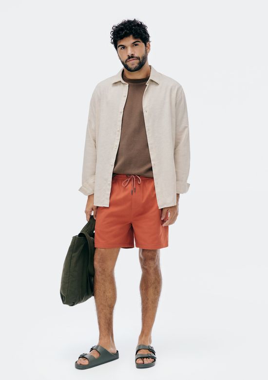 Foto do produto: Shorts Masculino De Sarja - Vermelho