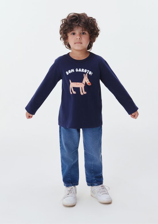 Foto do produto: Calça Jeans Baggy Infantil Menino Toddler - Azul