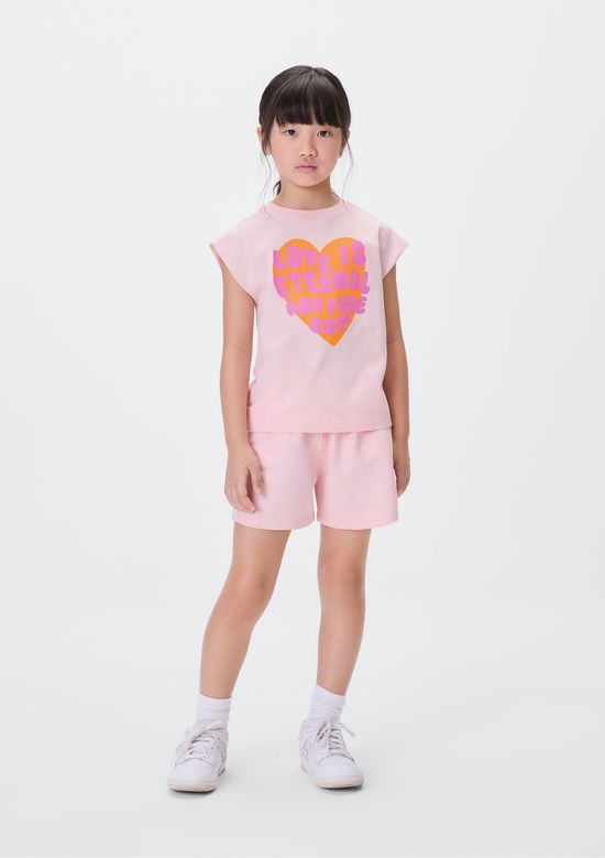 Foto do produto: Conjunto Curto Infantil Menina Com Estampa - Rosa