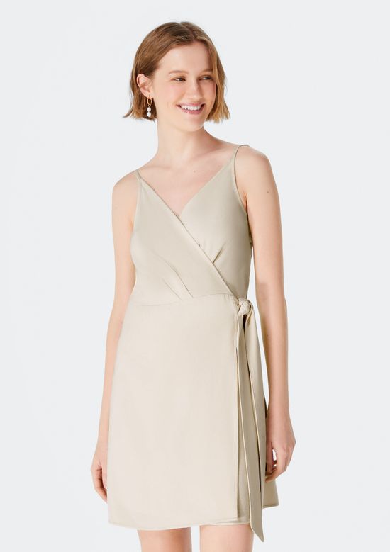 Foto do produto: Vestido Curto Transpassado - Creme