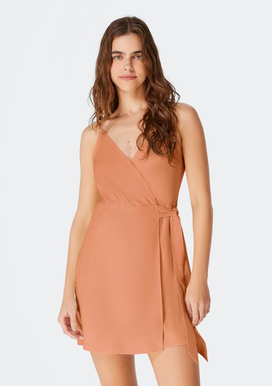 Foto do produto: Vestido Curto Transpassado - Laranja