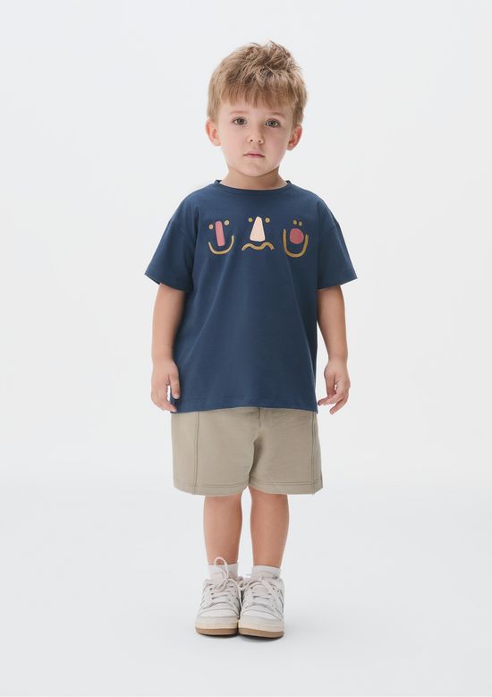 Foto do produto: Conjunto Curto Infantil Menino Com Estampa - Azul