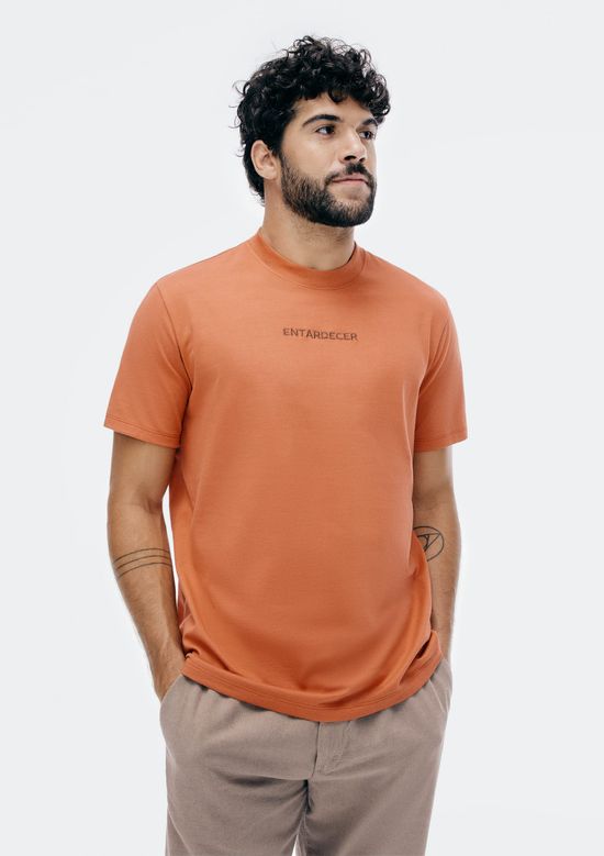 Foto do produto: Camiseta Masculina Comfort Super Cotton Com Estampa - Laranja