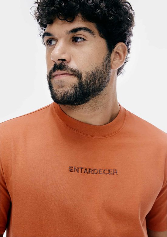 Foto do produto: Camiseta Masculina Comfort Super Cotton Com Estampa - Laranja