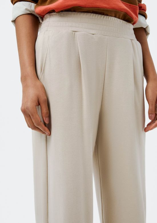 Foto do produto: Calça Feminina Wide Leg Em Algodão - Bege
