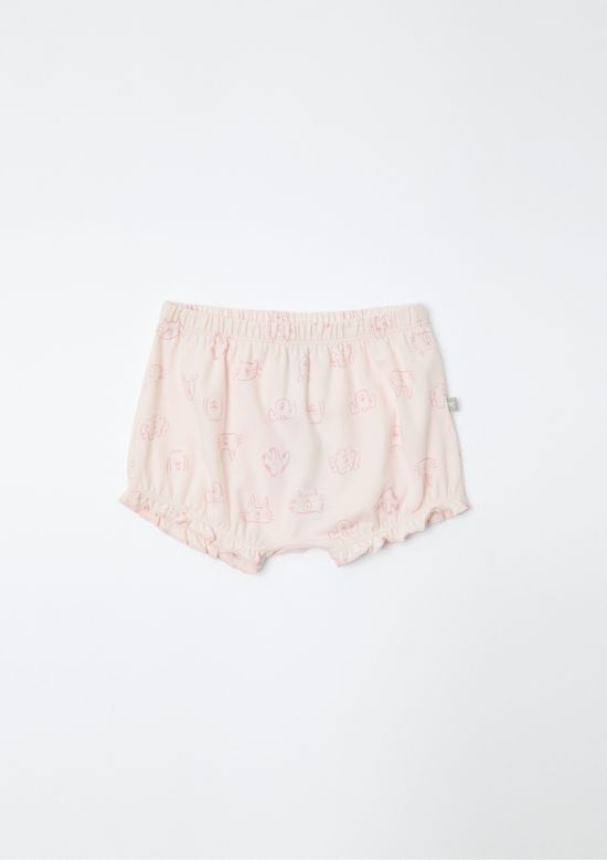 Foto do produto: Kit Com 2 Shorts Bebê Menina Estampados - Verde