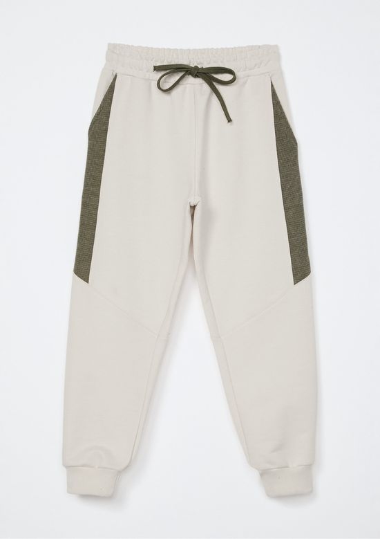 Foto do produto: Calça Jogger Infantil Menino - Creme