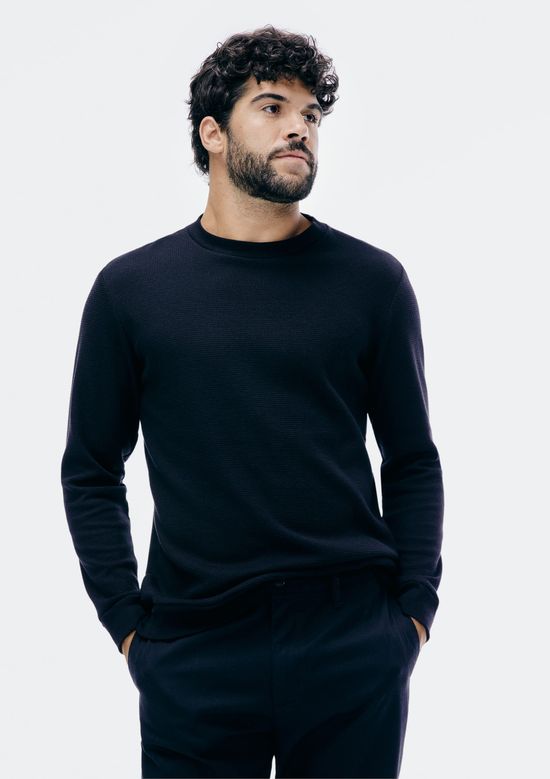 Foto do produto: Camiseta Masculina Manga Longa Texturizada - Preto