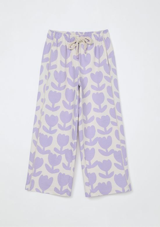 Foto do produto: Calça Wide Leg Infantil Menina Estampada - Lilás