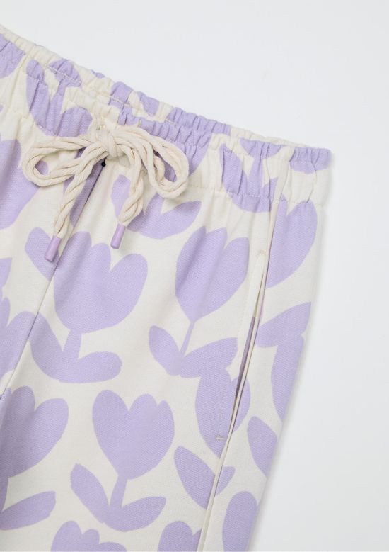 Foto do produto: Calça Wide Leg Infantil Menina Estampada - Lilás