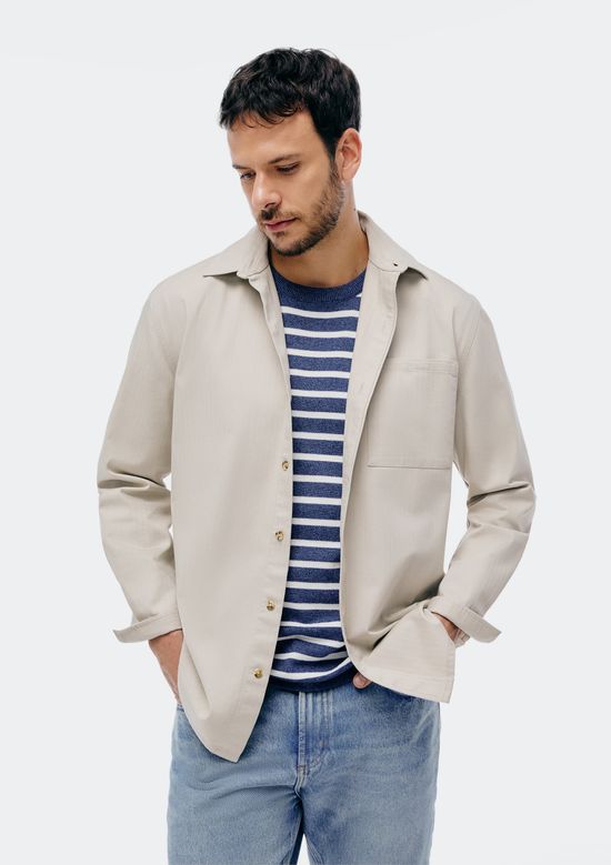 Foto do produto: Camisa Masculina Manga Longa Texturizada - Bege