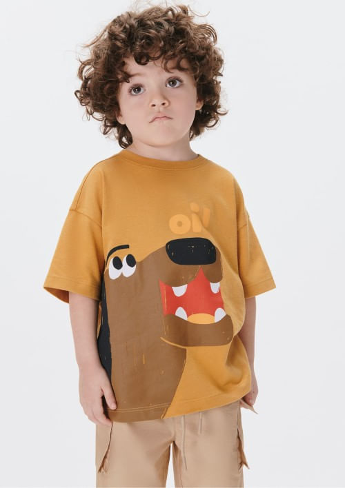 Foto do produto: Camiseta Infantil Menino Toddler Estampada - Amarelo
