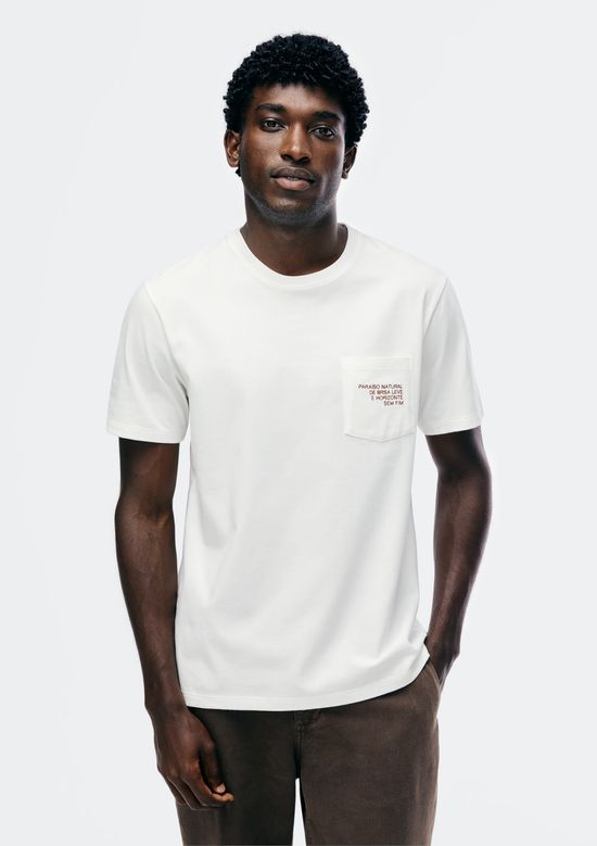 Foto do produto: Camiseta Masculina Comfort Super Cotton Com Estampa - Branco