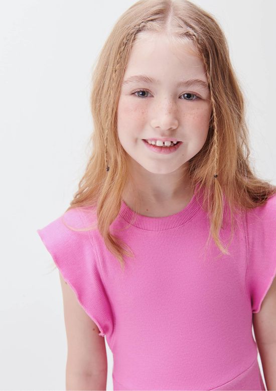 Foto do produto: Vestido Curto Infantil Com Babados - Rosa