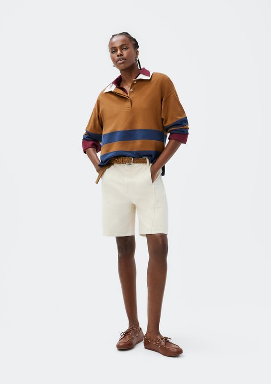 Foto do produto: Bermuda Feminina Reta De Sarja - Off white