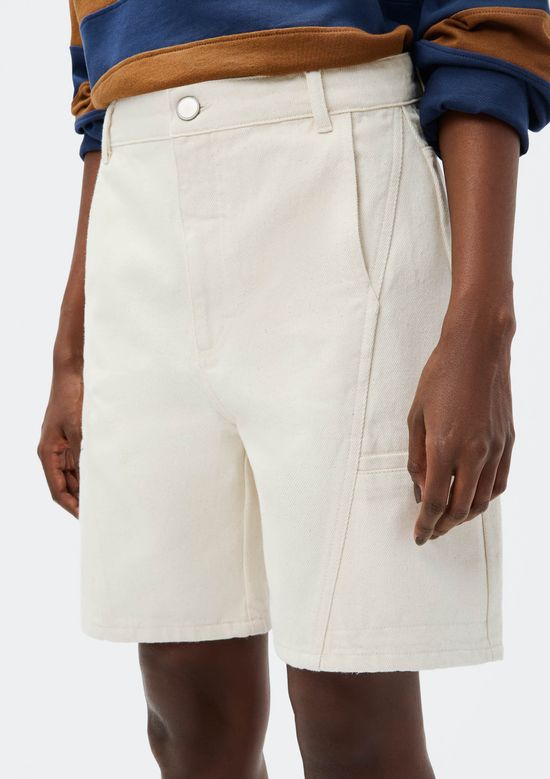 Foto do produto: Bermuda Feminina Reta De Sarja - Off white