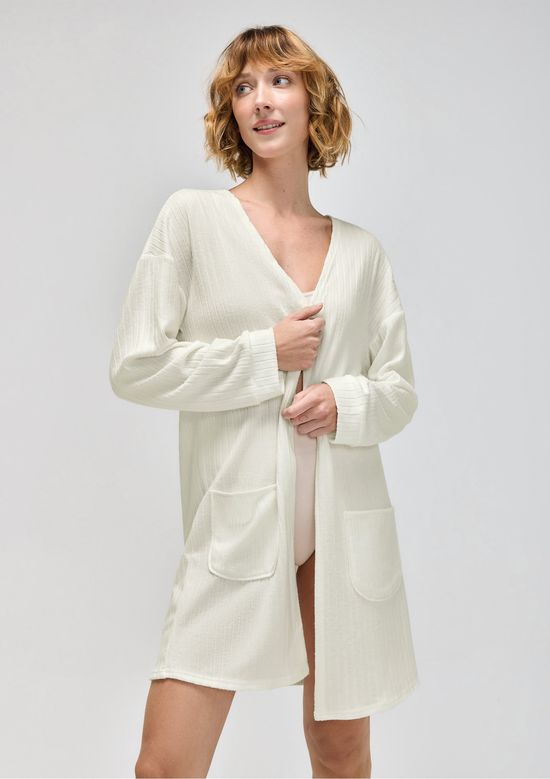 Foto do produto: Robe Manga Longa Em Tricô - Off white