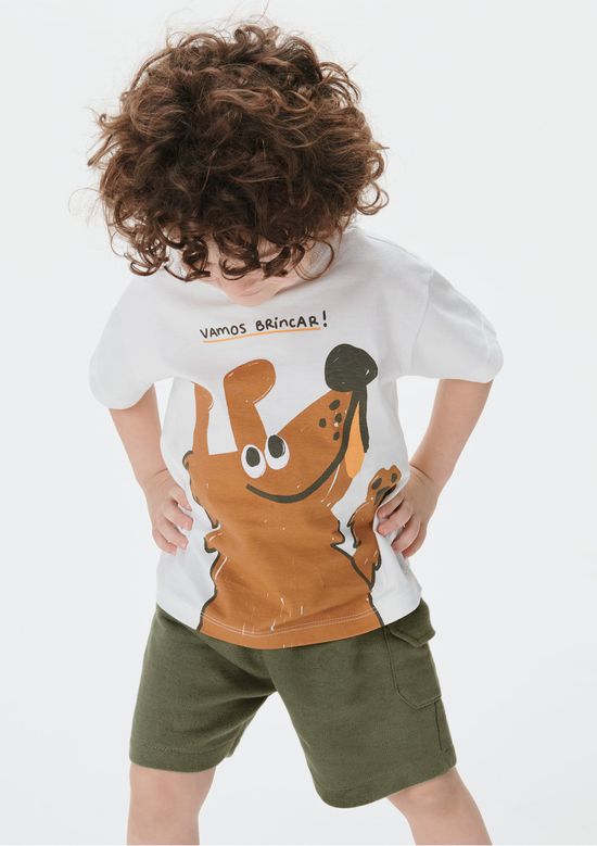 Foto do produto: Conjunto Curto Infantil Menino Toddler Com Estampa - Verde