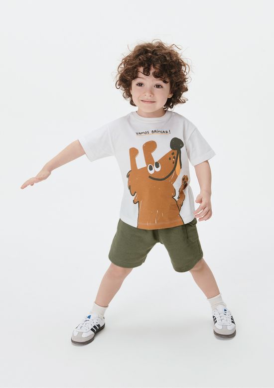 Foto do produto: Conjunto Curto Infantil Menino Toddler Com Estampa - Verde